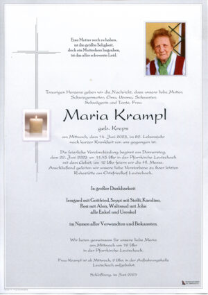 Portrait von Maria Krampl geb. Kreps