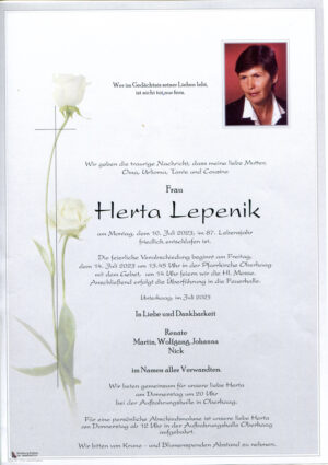 Portrait von Herta Lepenik