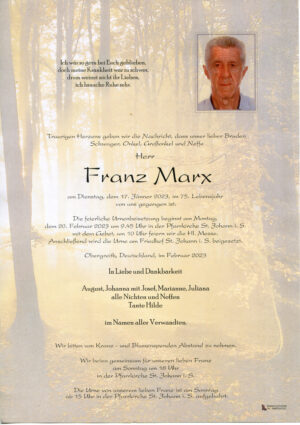 Portrait von Franz Marx
