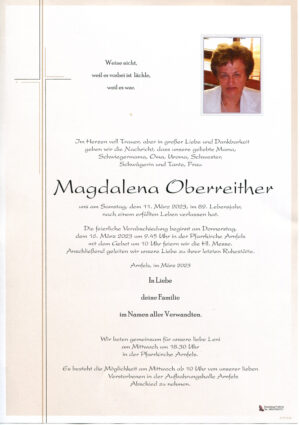 Portrait von Magdalena Oberreiter