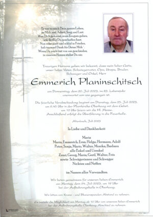 Portrait von Emmerich Planinschitsch