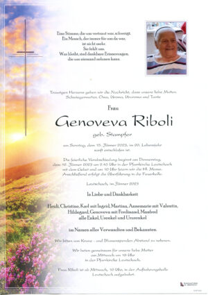 Portrait von Genoveva Riboli geb. Stampfer