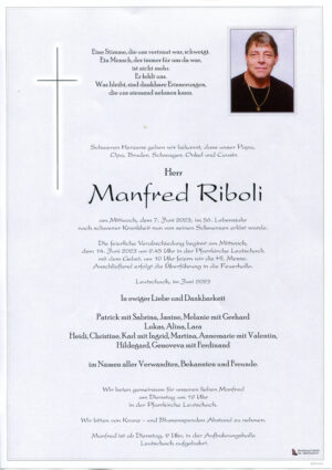 Portrait von Manfred Riboli