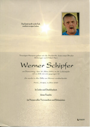 Portrait von Werner Schipfer