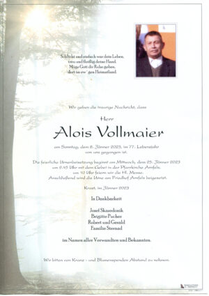 Portrait von Alois Vollmaier